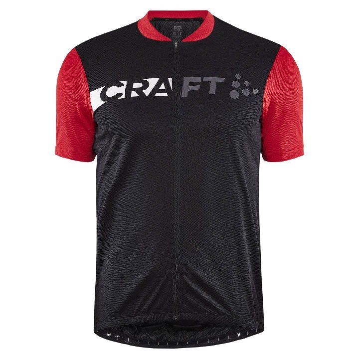 Maillot CRAFT Endurance Logo rojo y negro: comodidad y rendimiento para ciclistas