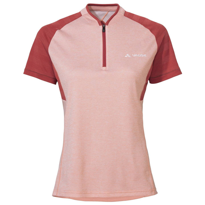 Maillot de ciclismo corto para mujer VAUDE Tamaro III en burdeos, comodidad y estilo en cada ruta