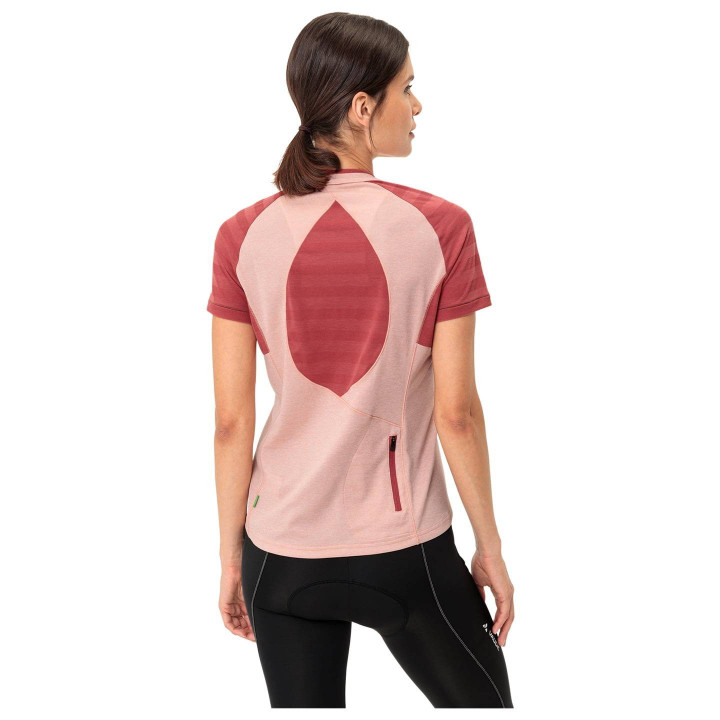 Maillot de ciclismo corto para mujer VAUDE Tamaro III en burdeos, comodidad y estilo en cada ruta