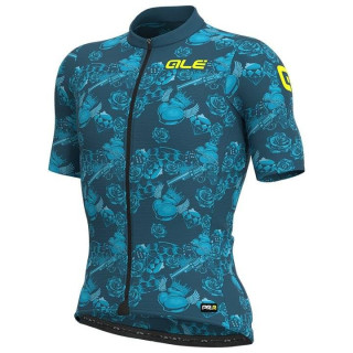 Maillot corto ALÉ Las Vegas azul: estilo y comodidad para tus rutas en bici