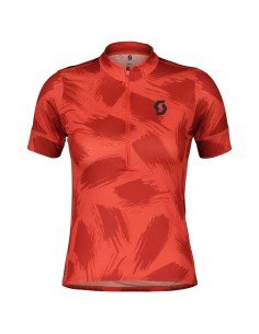 Maillot corto de mujer SCOTT Endurance 20 en rojo, comodidad y estilo para tus rutas.