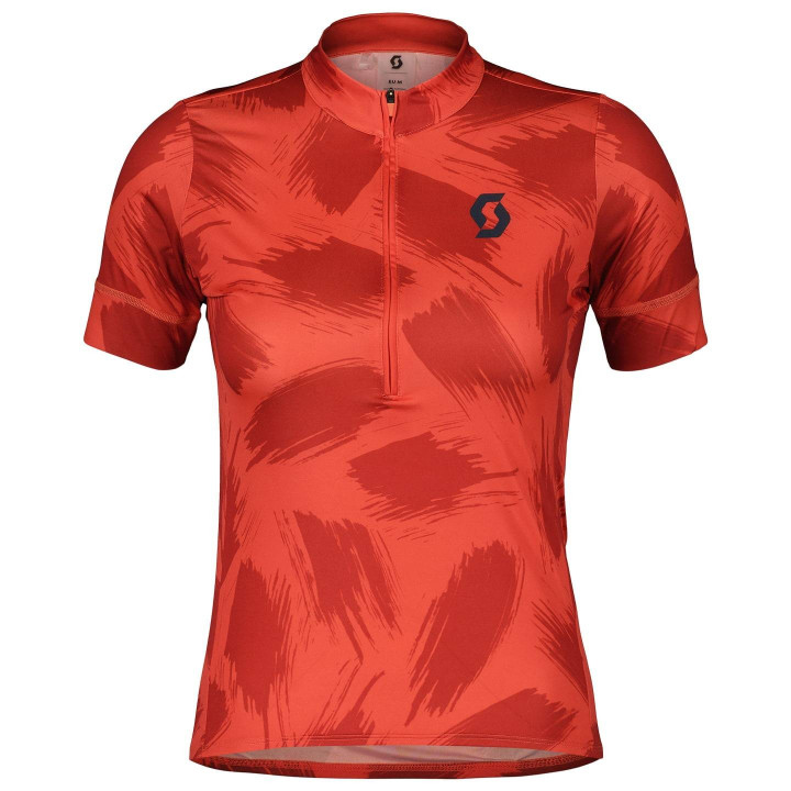 Maillot corto de mujer SCOTT Endurance 20 en rojo, comodidad y estilo para tus rutas.