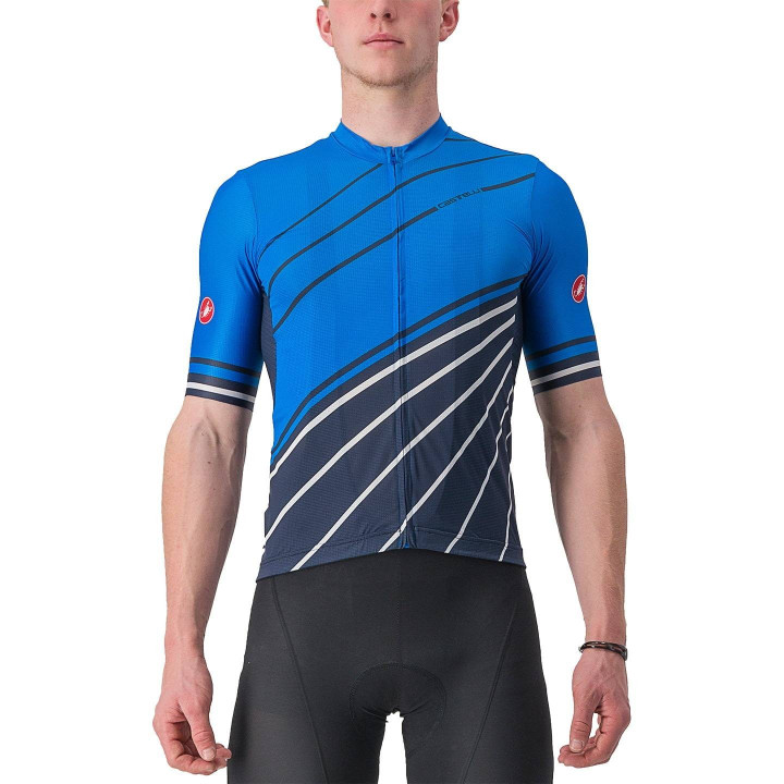 Maillot corto Speed Strada azul de Castelli: comodidad y estilo en cada ruta