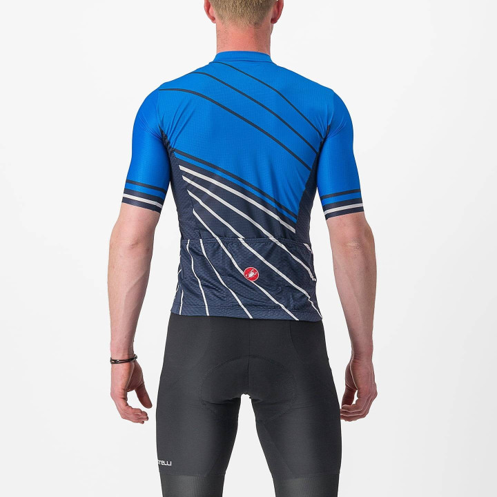 Maillot corto Speed Strada azul de Castelli: comodidad y estilo en cada ruta