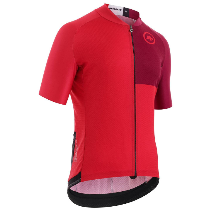 Maillot corto Mille GT C2 EVO Stahlstern rojo de ASSOS para ciclistas cómodos y con estilo