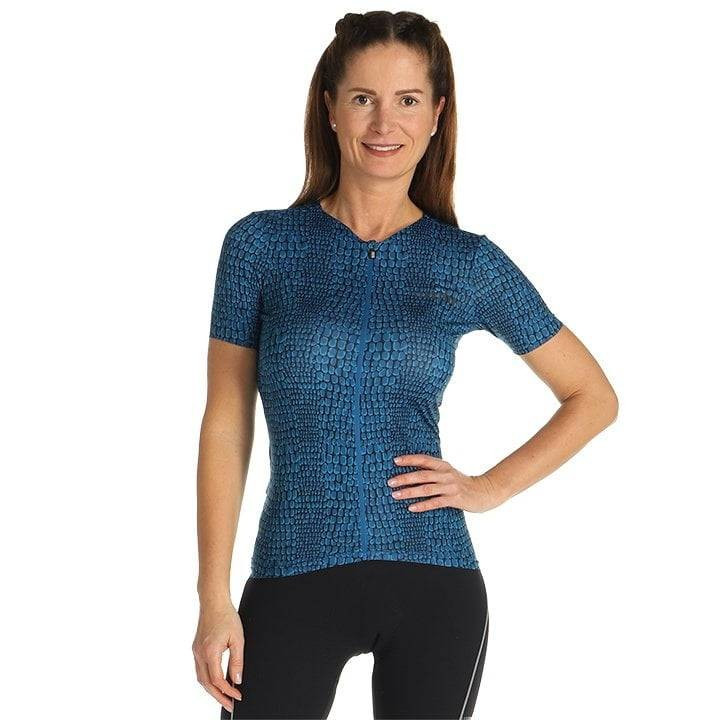 Maillot corto azul RH+ para mujer, ligero y cómodo para salir en bici