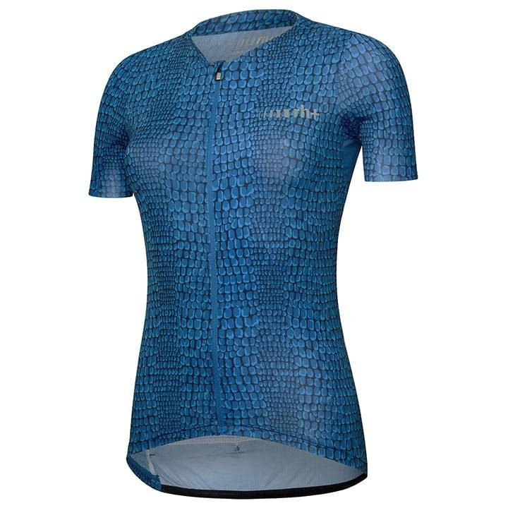 Maillot corto azul para mujer RH+ que te mantiene fresca y cómoda en cada pedaleo