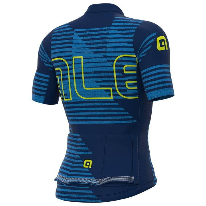 Maillot corto ALÉ Horizon azul: comodidad y estilo para tus rutas en bici