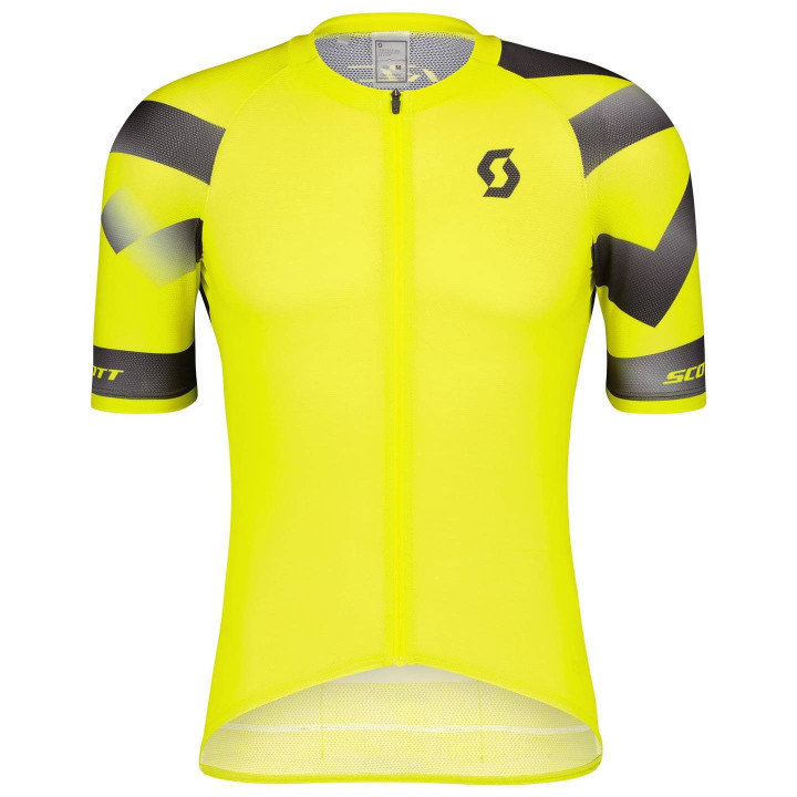 Maillot SCOTT RC Premium Climber amarillo-negro: comodidad y estilo para ciclistas