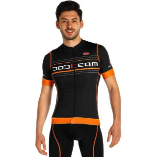 Maillot Scatto negro-naranja neón de BOBTEAM para ciclistas exigentes