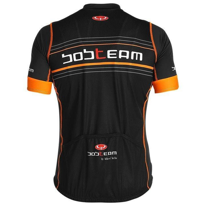 Maillot Scatto negro-naranja neón de BOBTEAM para ciclistas exigentes