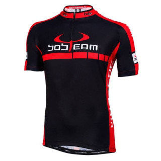 Maillot corto BOBTEAM en rojo y negro, comodidad y estilo para tus rutas en bici