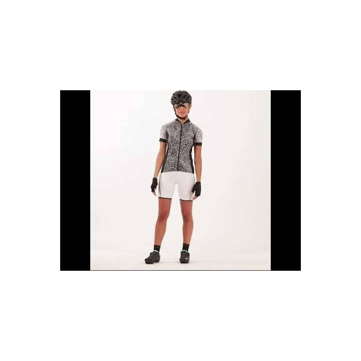 Maillot corto mujer Venere negro y blanco de RH+: comodidad y estilo para tus rutas en bici