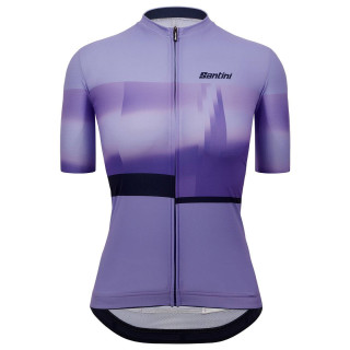 Maillot corto de ciclismo para mujer Mirage lila de SANTINI, confort y estilo en cada pedalada