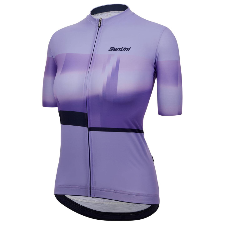 Maillot corto de ciclismo para mujer Mirage lila de SANTINI, confort y estilo en cada pedalada