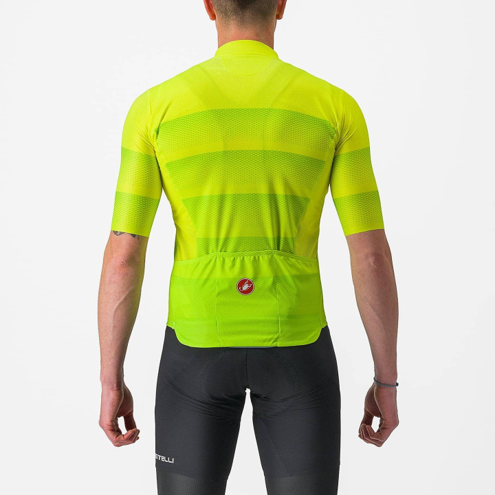 Maillot corto Livelli amarillo neón de CASTELLI: comodidad y estilo para tus rutas en bici