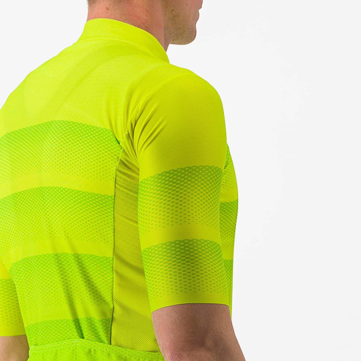 Maillot corto Livelli amarillo neón de CASTELLI: comodidad y estilo para tus rutas en bici