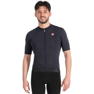 Maillot corto Essenza negro de CASTELLI para ciclistas que buscan frescura y estilo