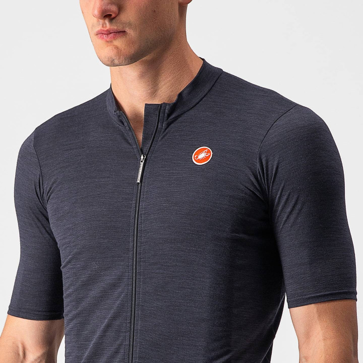 Maillot corto Essenza negro de CASTELLI para ciclistas que buscan frescura y estilo