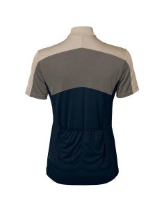 Maillot corto de ciclismo para mujer VAUDE Matera en negro y beige, ideal para tus rutas 2