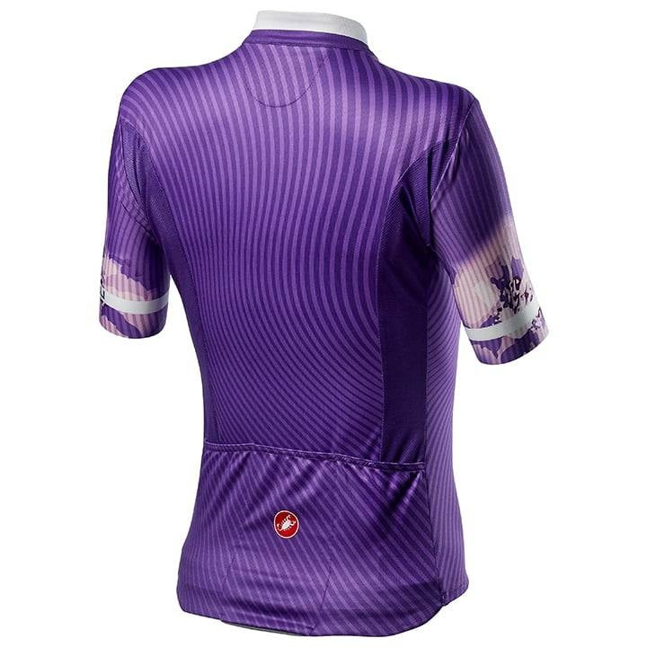 Maillot de ciclismo corto para mujer en lila de CASTELLI, ideal para primavera