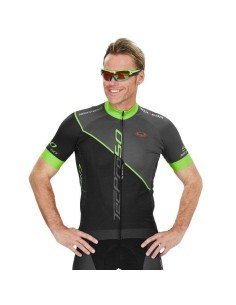 Maillot BOBTEAM TecPro50 negro-verde neón: comodidad y estilo en cada pedaleada