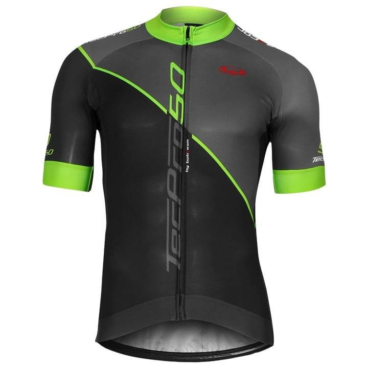 Maillot BOBTEAM TecPro50 negro-verde neón: comodidad y estilo en cada pedaleada