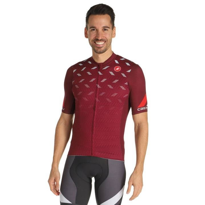 Maillot corto Castelli Avanti rojo: comodidad y estilo para tus rutas en bici