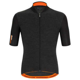 Maillot corto SANTINI negro: comodidad y estilo para tus rutas en bici