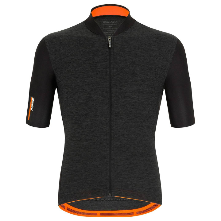 Maillot corto SANTINI negro: comodidad y estilo para tus rutas en bici