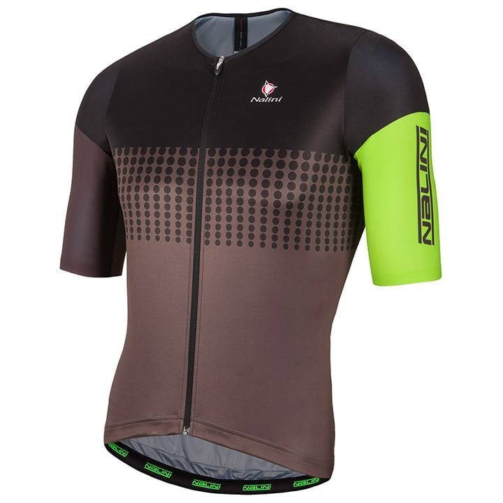 Maillot corto NALINI Velodromo en verde y antracita para ciclistas que buscan estilo y comodidad