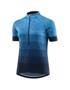 Maillot de ciclismo corto para mujer LÖFFLER en azul oscuro, comodidad y estilo en cada ruta