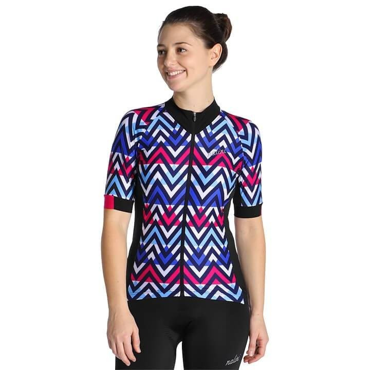 Maillot de ciclismo corto para mujer NALINI Raffinata 2.0 en lila, fucsia y negro