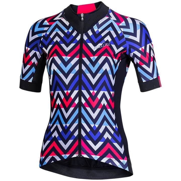 Maillot de ciclismo corto para mujer NALINI Raffinata 2.0 en lila, fucsia y negro