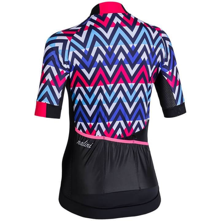 Maillot de ciclismo corto para mujer NALINI Raffinata 2.0 en lila, fucsia y negro