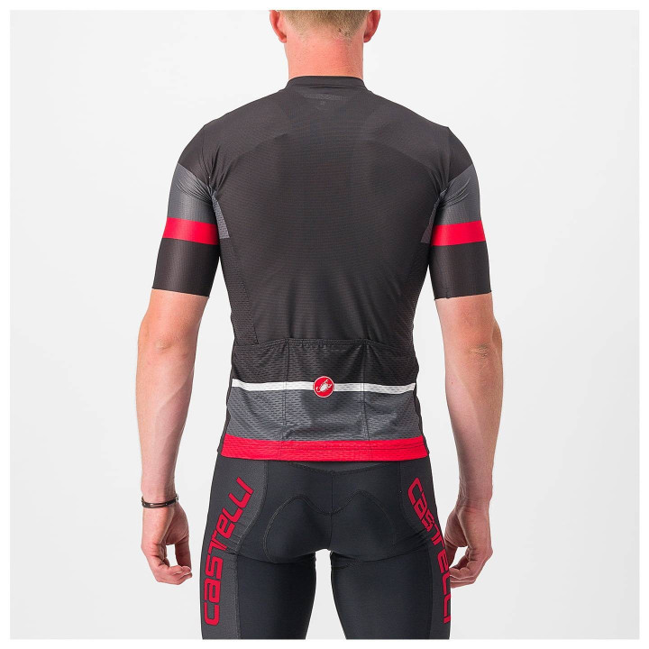 Maillot corto Castelli Scorpione 3 en negro y gris para ciclistas exigentes