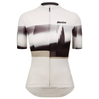 Maillot corto mujer SANTINI Mirage blanco, estilo y comodidad en cada pedalada
