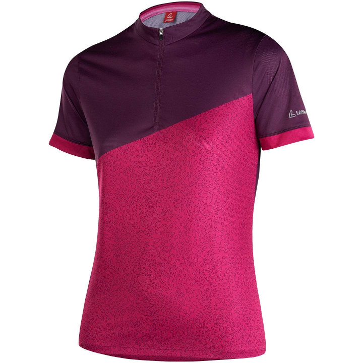 Maillot de ciclismo corto para mujer Stine fucsia de LÖFFLER, comodidad y estilo en cada pedaleada
