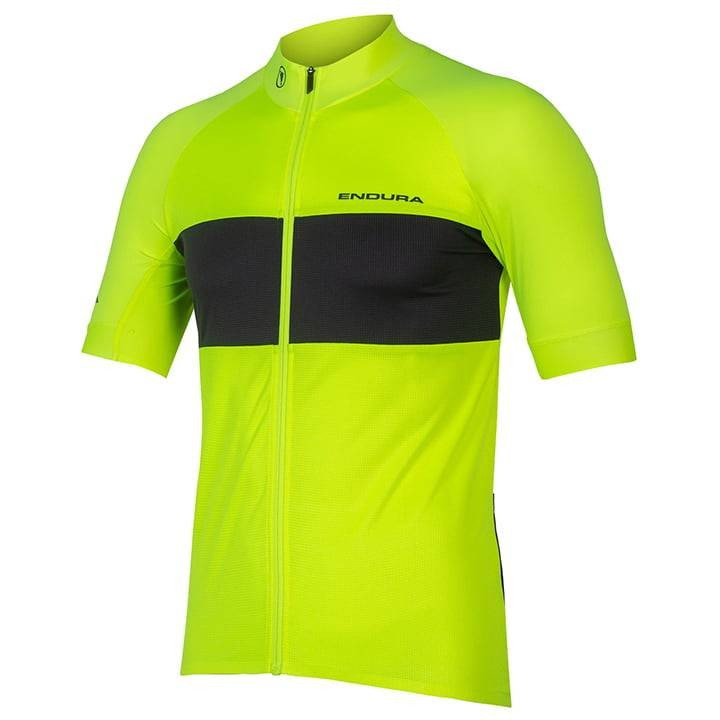 Maillot de ciclismo corto ENDURA FS260-Pro II en gris y amarillo neón, ideal para mantenerte fresco y cómodo en tus rutas