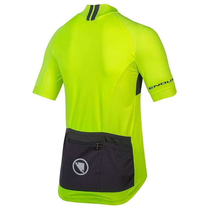 Maillot de ciclismo corto ENDURA FS260-Pro II en gris y amarillo neón, ideal para mantenerte fresco y cómodo en tus rutas