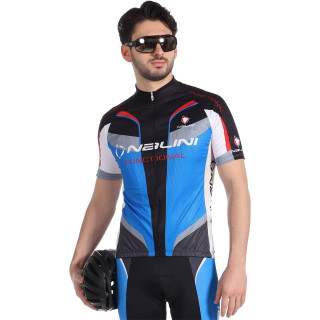 Maillot corto de ciclismo NALINI en azul y negro para sentirte fresco y cómodo