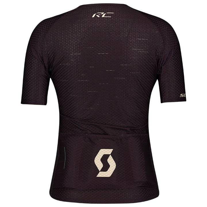 Maillot corto para mujer SCOTT RC Premium Climber en lila y fucsia, ideal para tus rutas en bicicleta