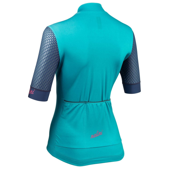 Maillot de ciclismo corto para mujer NALINI Hollywood en turquesa, comodidad y estilo para tus rutas