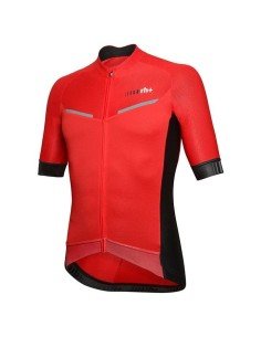 Maillot corto RH+ Watt en rojo y negro para ciclistas exigentes