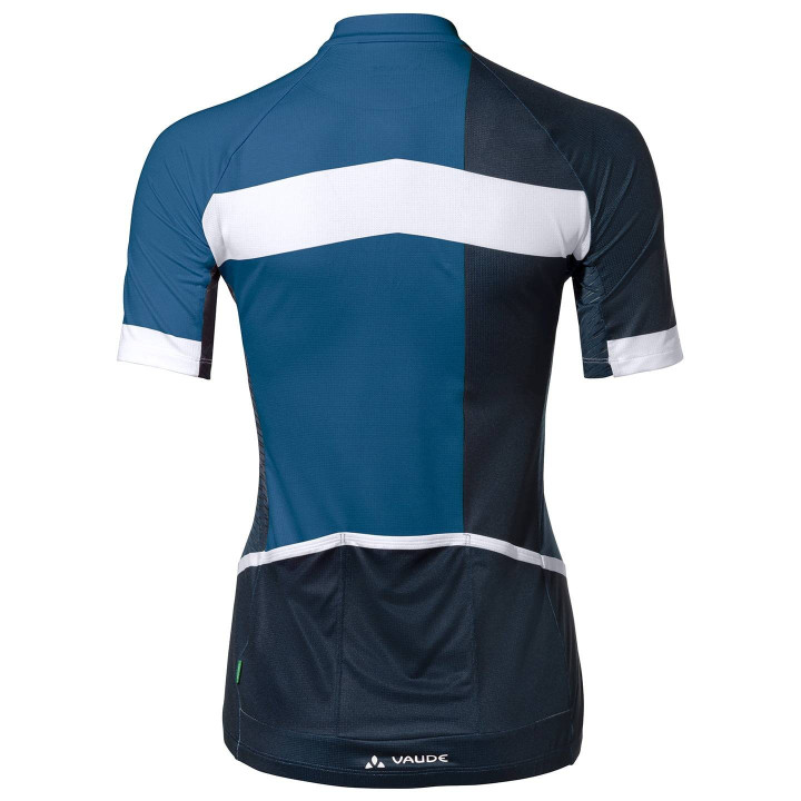 Maillot de Ciclismo Corto para Mujer VAUDE en Azul Oscuro y Blanco