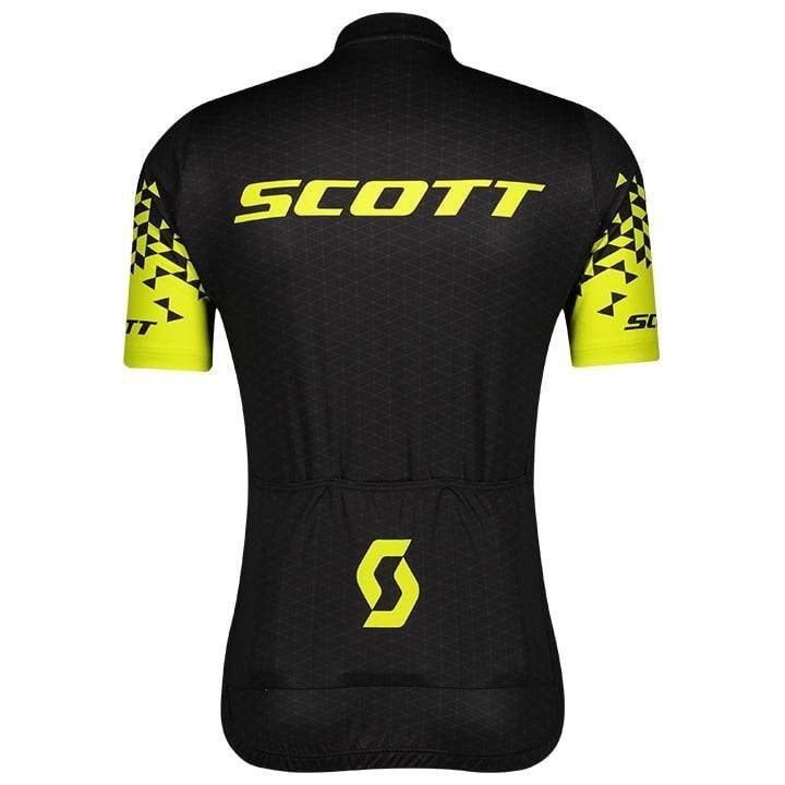 Maillot de ciclismo SCOTT RC Team 10 en amarillo y negro, ligero y fresco para tus rutas