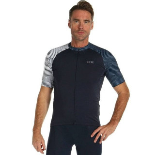 Maillot de ciclismo Optiline C5 azul y blanco de GORE WEAR para que pedalees con estilo y comodidad