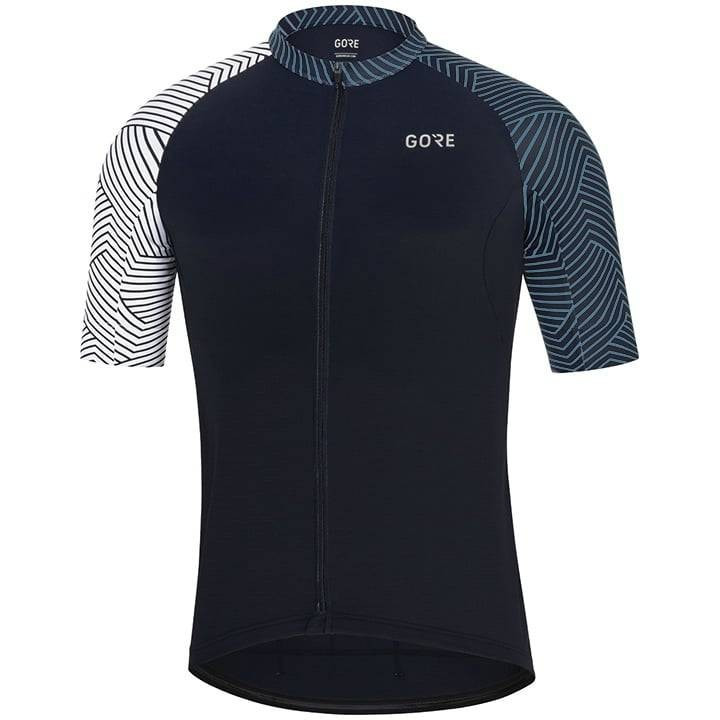Maillot de ciclismo Optiline C5 azul y blanco de GORE WEAR para que pedalees con estilo y comodidad