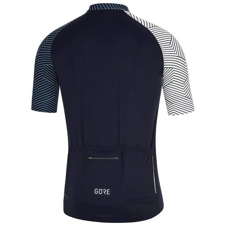 Maillot de ciclismo Optiline C5 azul y blanco de GORE WEAR para que pedalees con estilo y comodidad