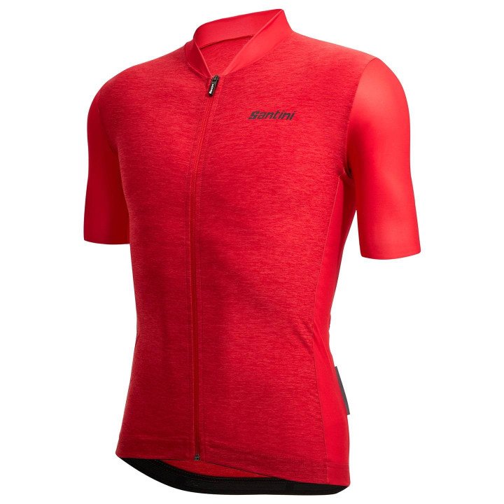 Maillot corto SANTINI Colore Puro rojo: estilo y comodidad para ciclistas